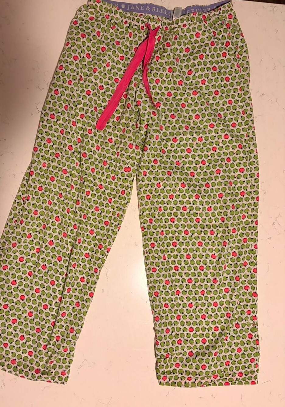 Jane & Bleecker Women’s 100% Cotton Apple Print Pajama Pants